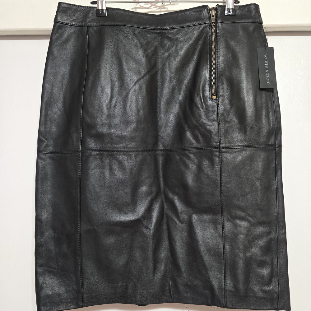 NWT Worthington Lambskin Skirt